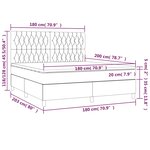 vidaXL Sommier à lattes de lit et matelas et LED Noir 180x200 cm Tissu