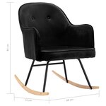 vidaXL Chaise à bascule Noir Velours