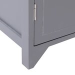 vidaXL Armoire de salle de bain Gris 46x24x116 cm Bois de Paulownia