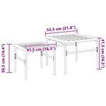 vidaXL Tables basses gigognes de jardin 2 Pièces marron et noir acier