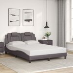 vidaXL Cadre de lit sans matelas gris 140x200 cm similicuir