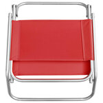 vidaXL Chaises de plage pliables lot de 2 Rouge Tissu