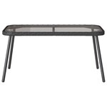 Table basse vidaXL Noir 90x45x42 cm en Poly Rattan