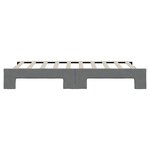 vidaXL Lit de jour avec gigogne sans matelas gris foncé 90x190 cm