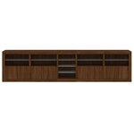 vidaXL Buffet avec lumières LED chêne marron 283x37x67 cm