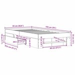vidaXL Cadre de lit sans matelas chêne fumé 90x190cm bois d'ingénierie