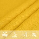vidaXL Voile d'ombrage 160 g/m² Jaune 3/4x2 m PEHD