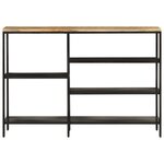 vidaXL Table console 110x30x75 cm bois de manguier massif brut et fer