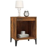 vidaXL Table de chevet Chêne fumé 40x35x50 cm