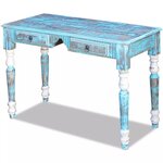 Bureau table meuble travail informatique bois de récupération massif 0502143