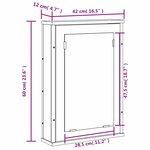 vidaXL Armoire à miroir de salle de bain chêne fumé bois d’ingénierie