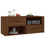 vidaXL Meuble TV Chêne marron 100x35x40 cm Bois d'ingénierie