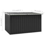 vidaXL Boîte de rangement de jardin Anthracite 171x99x93 cm