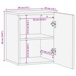 Meuble de Salle de Bain Suspendu vidaXL 38x33 5x48 cm en Bois Massif d'Acacia