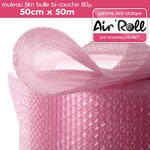 1 rouleau de film bulle d'air largeur 50cm x longueur 50m  - gamme air'roll antistatique