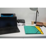 Trieur Agrafé Avec Élastiques Intérieur Noir 12 Compartiments - A4 - Gris - X 10 - Exacompta
