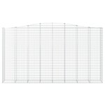 vidaXL Paniers à gabions arqués 7 Pièces 400x50x220/240 cm Fer galvanisé