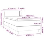 vidaXL Sommier à lattes de lit avec matelas Blanc 80x200 cm Similicuir