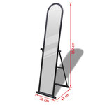 vidaXL Miroir autoportant rectangulaire pleine longueur Noir