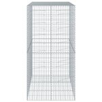 vidaXL Panier gabion avec couvercle 150x100x200 cm fer galvanisé