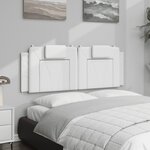 vidaXL Coussin de tête de lit blanc 140 cm similicuir