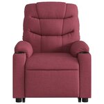 vidaXL Fauteuil inclinable de massage Rouge bordeaux Tissu