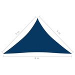 vidaXL Voile de parasol Tissu Oxford triangulaire 5x5x6 m Bleu