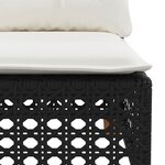 vidaXL Salon de jardin 10 Pièces avec coussins noir résine tressée