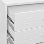 vidaXL Commode Blanc 80x35x101 5 cm Acier