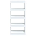 vidaXL Bibliothèque/Cloison Blanc 60x30x135 cm Bois d'ingénierie
