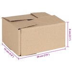vidaXL Boîte Pliable 50 Pièces 20x15x10 cm Carton