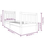 vidaXL Cadre de lit sans matelas blanc bois massif 100x200 cm