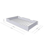 Tiroir de lit 90 x 160 avec sommier BUDDY - vert sauge