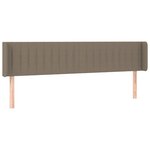 vidaXL Tête de lit avec oreilles Taupe 203x16x78/88 cm Tissu