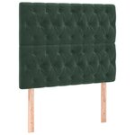 vidaXL Cadre de lit sans matelas vert foncé 90x200 cm velours