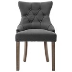 vidaXL Chaises à manger lot de 4 gris tissu