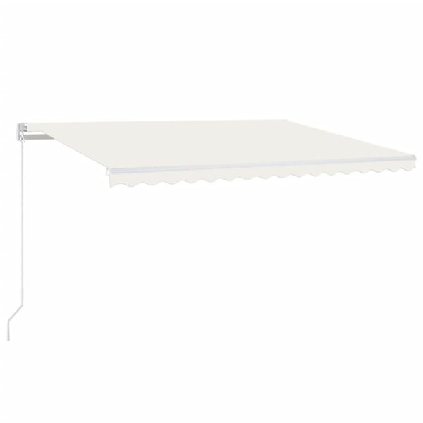 vidaXL Auvent automatique avec capteur de vent et LED 450x300 cm Crème