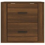 vidaXL Table de chevet murale Chêne marron 50x36x47 cm