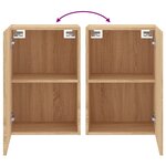 vidaXL Meubles TV muraux 2 Pièces chêne sonoma 40 5x30x60 cm