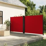 vidaXL Auvent latéral rétractable rouge 160x600 cm