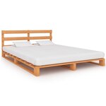 Vidaxl cadre de lit de palette marron bois de pin massif 120 x 200 cm