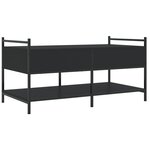 vidaXL Table basse noir 99x50x50 cm bois d'ingénierie