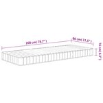 vidaXL Matelas en mousse moyennement doux 80x200 cm
