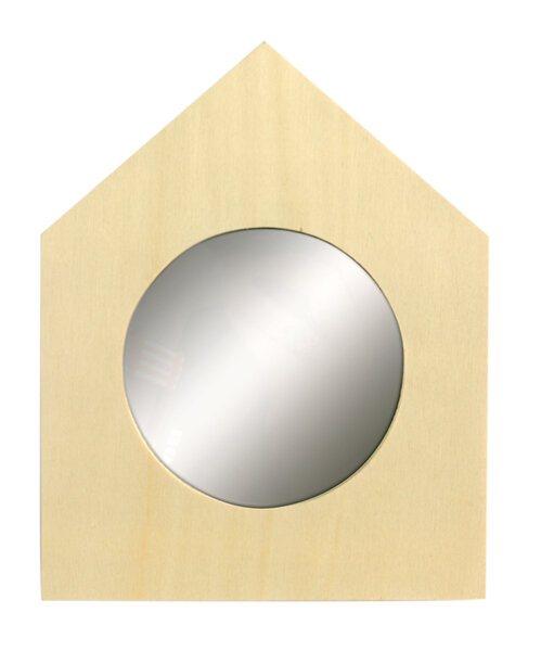Miroir en bois maison 13 x 15 x 0 5 cm