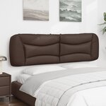 vidaXL Coussin de tête de lit marron 180 cm similicuir