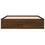vidaXL Cadre de lit et tiroirs chêne marron 120x200 cm bois ingénierie