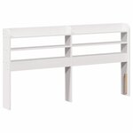 vidaXL Cadre de lit sans matelas blanc 135x190 cm bois de pin massif