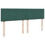 vidaXL Sommier à lattes de lit et matelas Vert foncé 180x200cm Velours