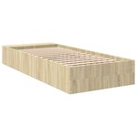vidaXL Cadre de lit chêne sonoma 90x200 cm bois d'ingénierie