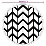 vidaXL Tapis d'extérieur gris Ø160 cm PP